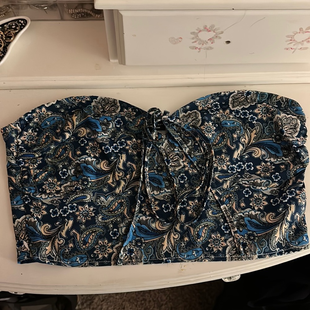 Blue Crop Top